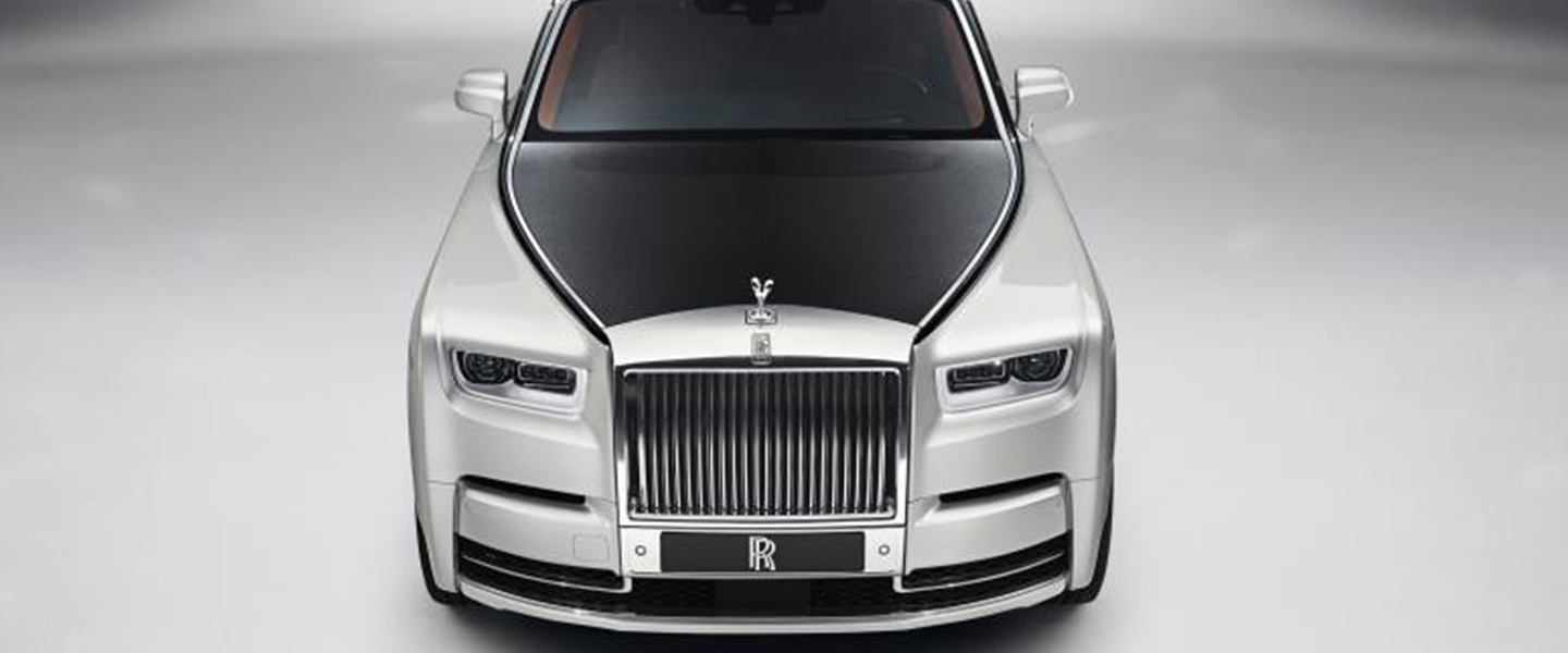 Black and silver rolls royce phantom